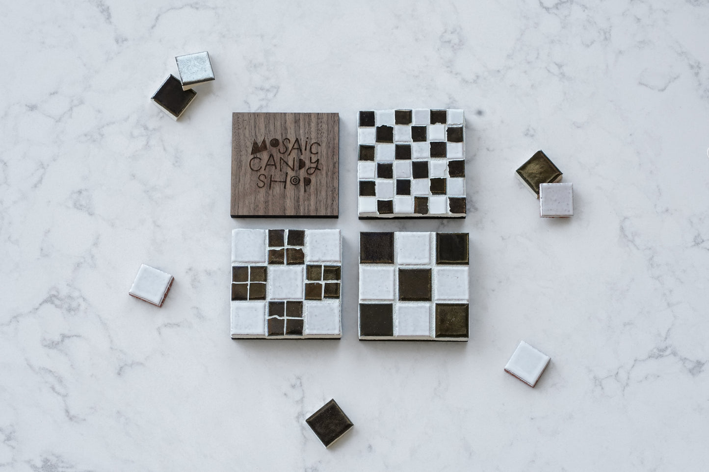 Checkered Coaster Kit - Cookies + Cream