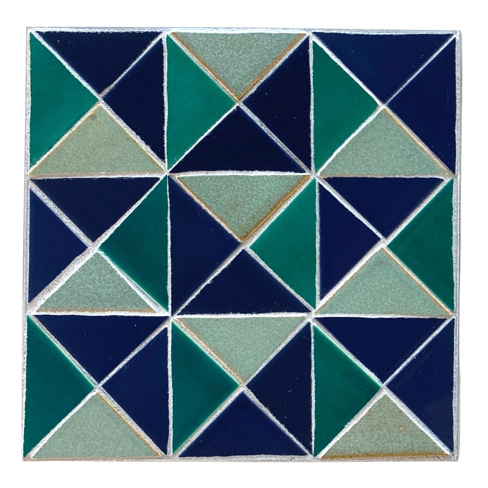Quilt Mosaic Kit in Heritage Mint grouted