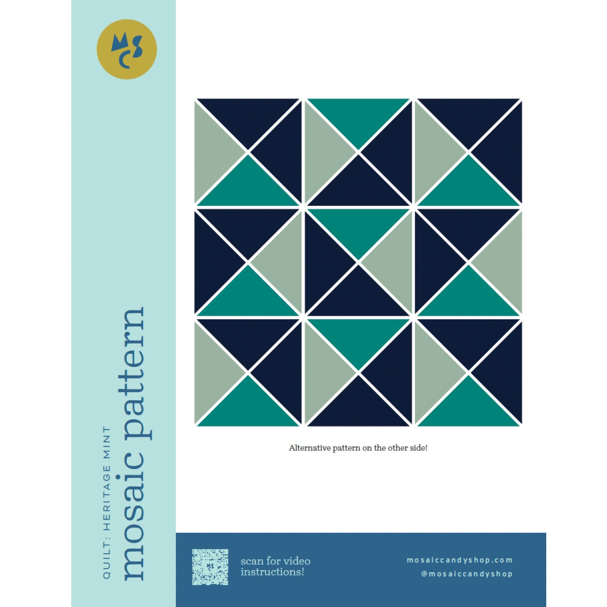 Quilt Mosaic Kit in Heritage Mint template